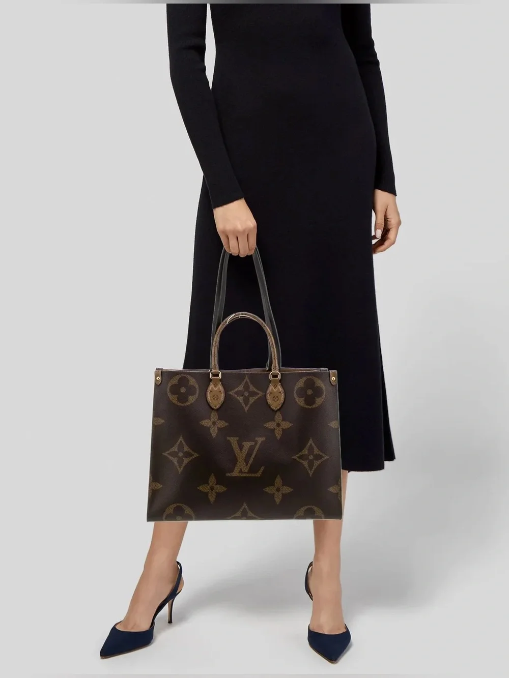 Authentic Louis Vuitton LV Monogram Logo OnTheGo GM Tote Shoulder Bag Handbag